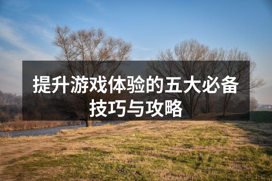 提升游戏体验的五大必备技巧与攻略